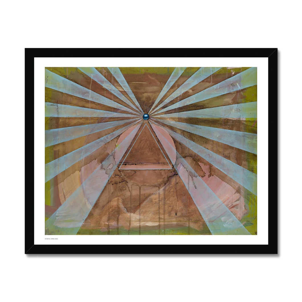 Off-Center Beam with Coffee Test | Framed Print